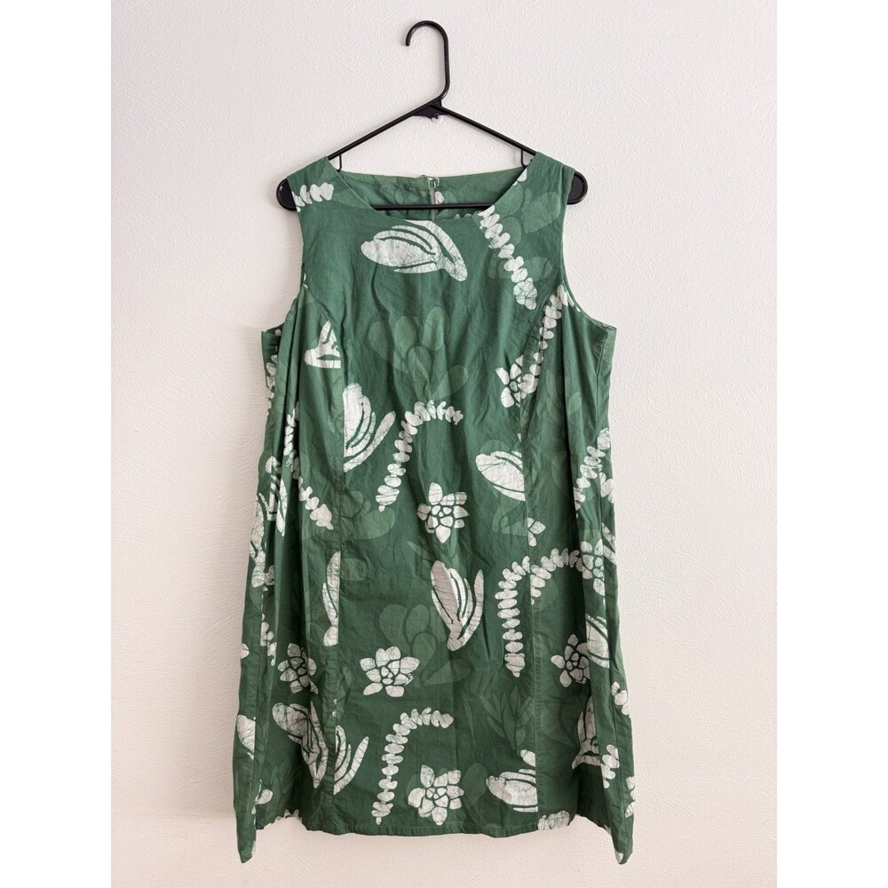 Global Mamas A Line Dress Size XL Organic Cotton Botany Green Boardwalk Tunic
